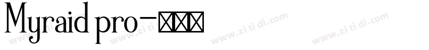 Myraid pro字体转换